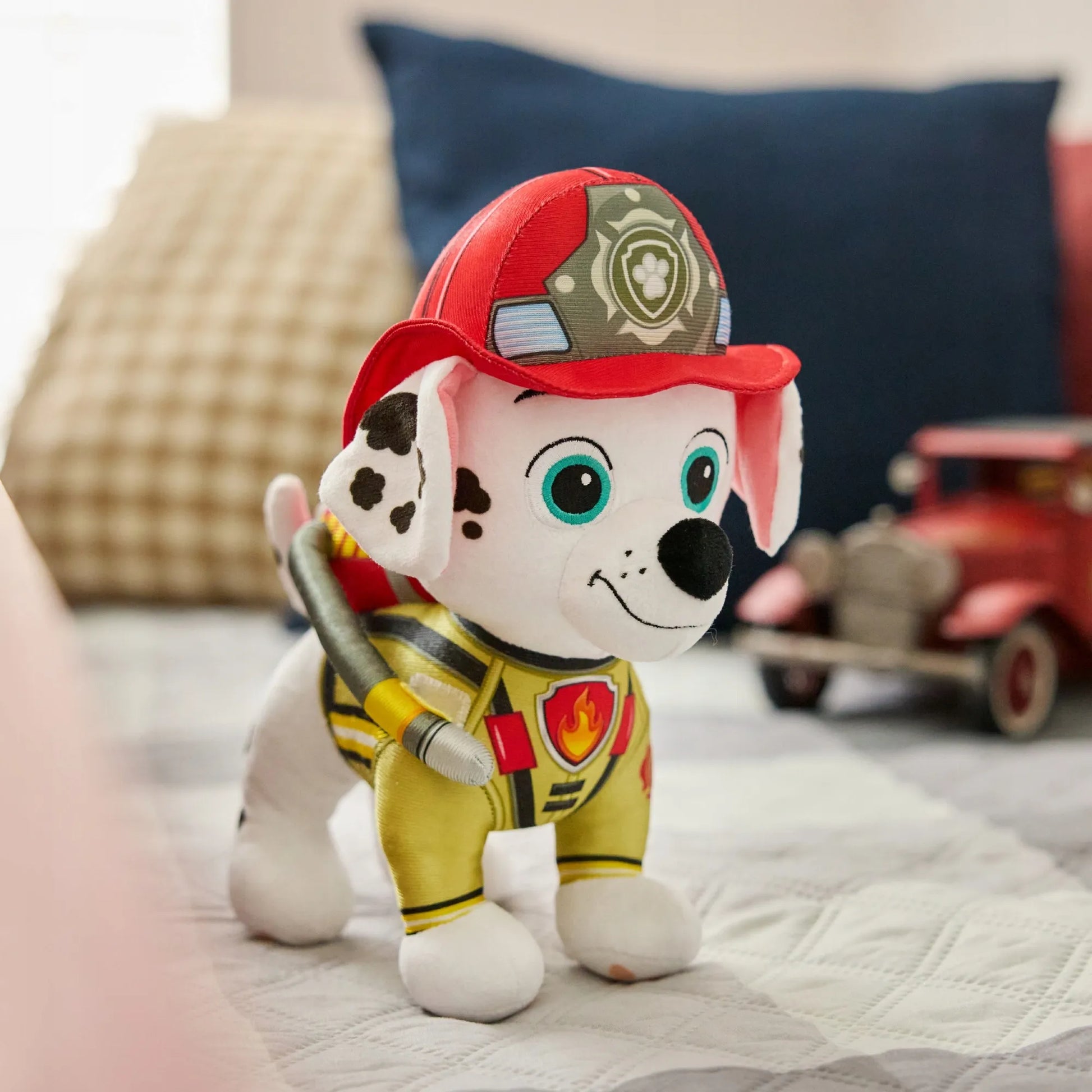 PAW PATROL MARSHALL PLIUŠINIS ŽAISLAS FIRE RESCUE DIDELIS 25 CM