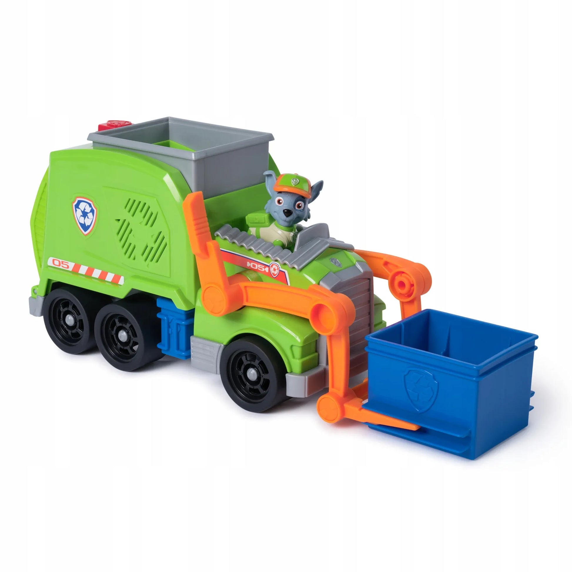 PAW Patrol transporto priemonė su figūrėle: Rocky rūšiavimo šiukšliavežė Crush N’ Roll