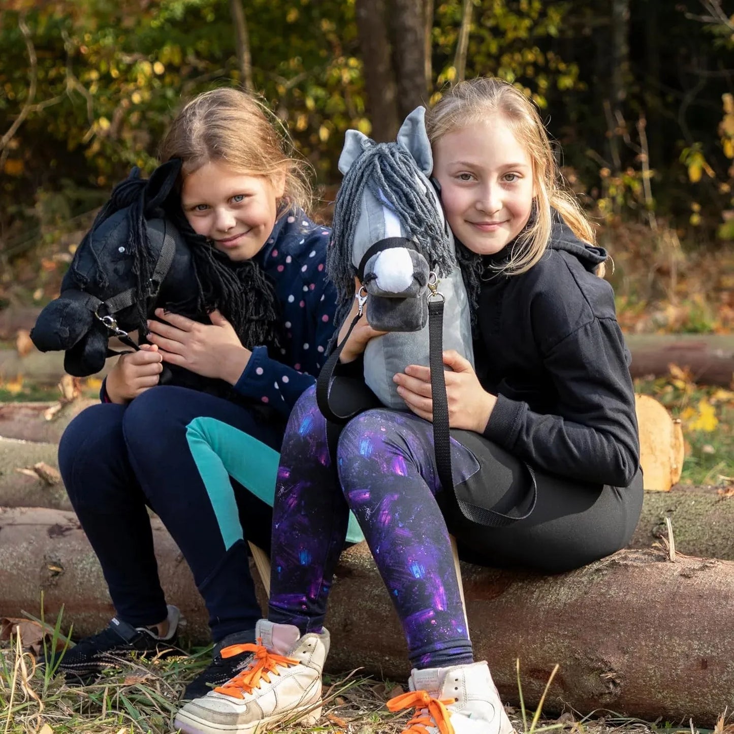 Pilkas A3 – lenkiškas „Hobby Horse“ – arkliukas ant lazdos – Skippi