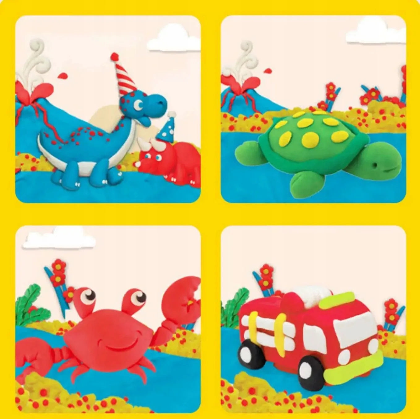 PLASTILINAS Rinkinys vaikams 5 indeliai pagrindinių spalvų