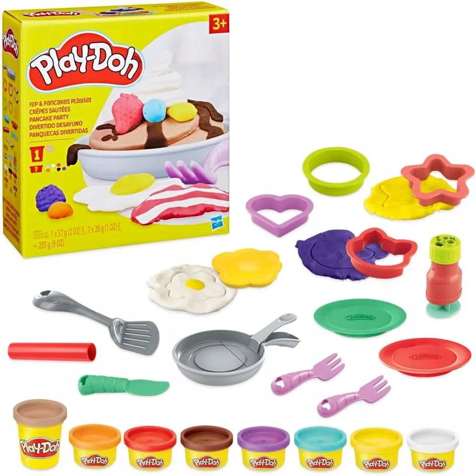 Play-Doh blynų ruošimo virtuvės rinkinys, 14 priedų ir 8 spalvos, 3+