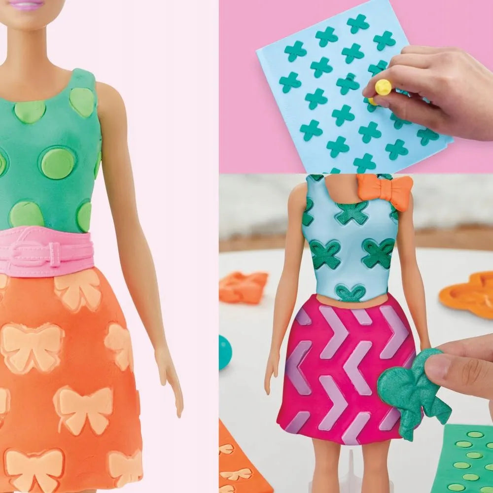 PLAY-DOH modeliavimo masės rinkinys BARBIE perlų ir kaspinų papildymo rinkinys G1365