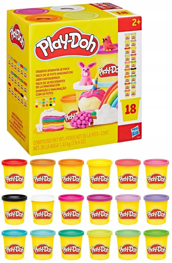 PLAY-DOH modelinas Imagination 18 pakuočių papildymo indeliai G0522