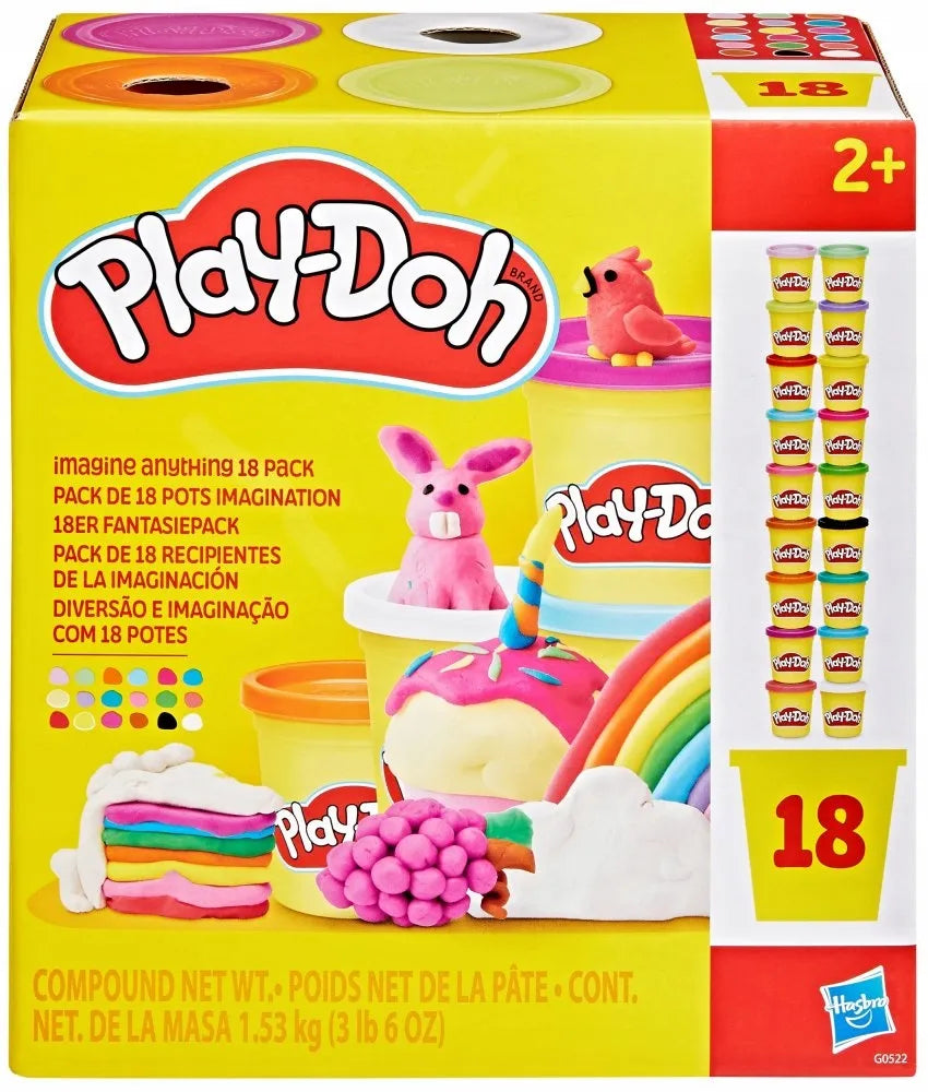 PLAY-DOH modelinas Imagination 18 pakuočių papildymo indeliai G0522
