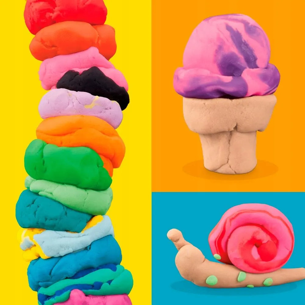 PLAY-DOH modelinas SPALVINGAS MIKAS 22 pakuotės papildymo indeliai F9820
