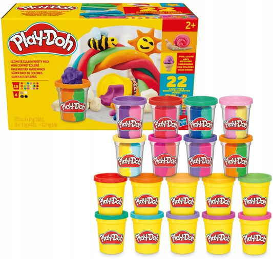 PLAY-DOH modelinas SPALVINGAS MIKAS 22 pakuotės papildymo indeliai F9820