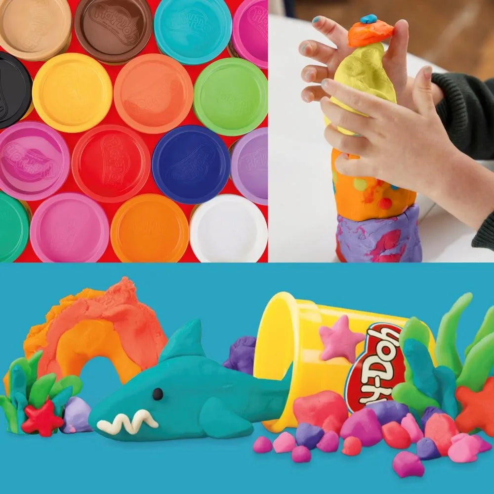 PLAY-DOH modelinas SPALVINGAS MIKAS 22 pakuotės papildymo indeliai F9820