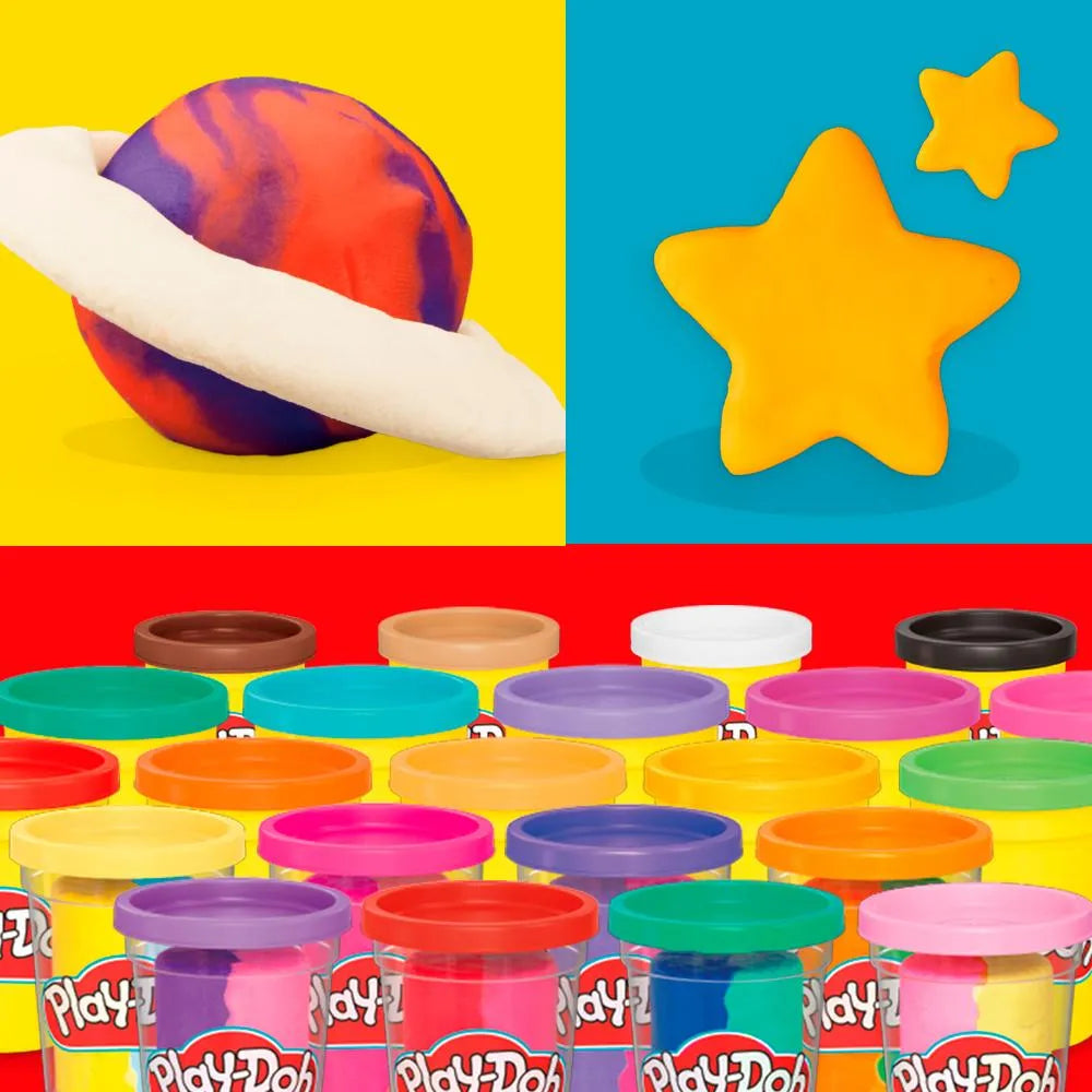 PLAY-DOH modelinas SPALVINGAS MIKAS 22 pakuotės papildymo indeliai F9820