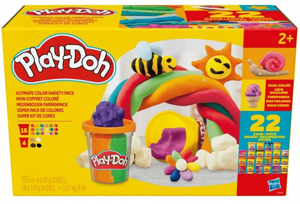 PLAY-DOH modelinas SPALVINGAS MIKAS 22 pakuotės papildymo indeliai F9820