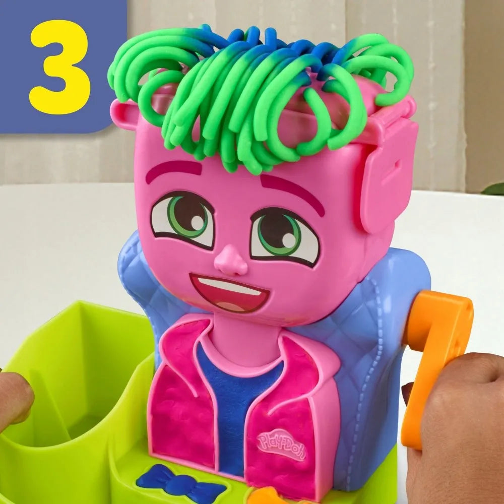 PLAY-DOH modelino plaukų formavimo salonas - rinkinys su priedais F8807