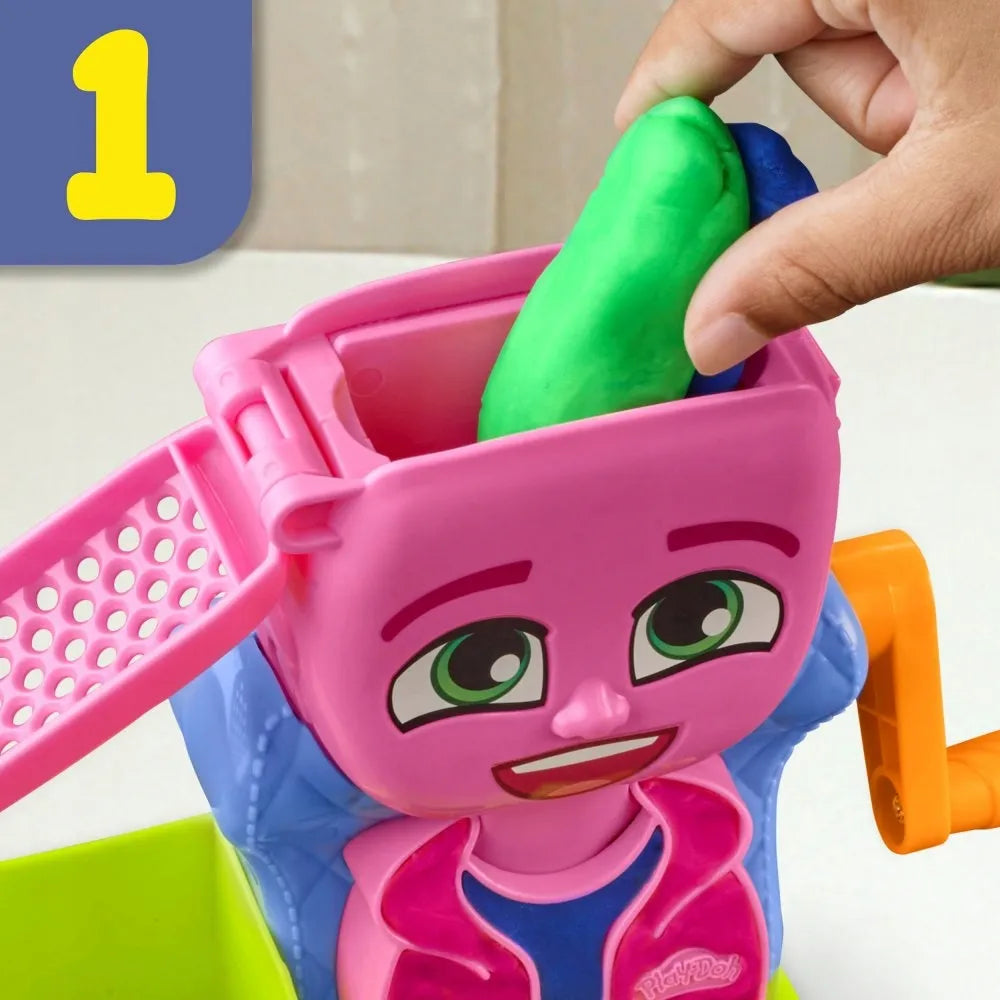 PLAY-DOH modelino plaukų formavimo salonas - rinkinys su priedais F8807