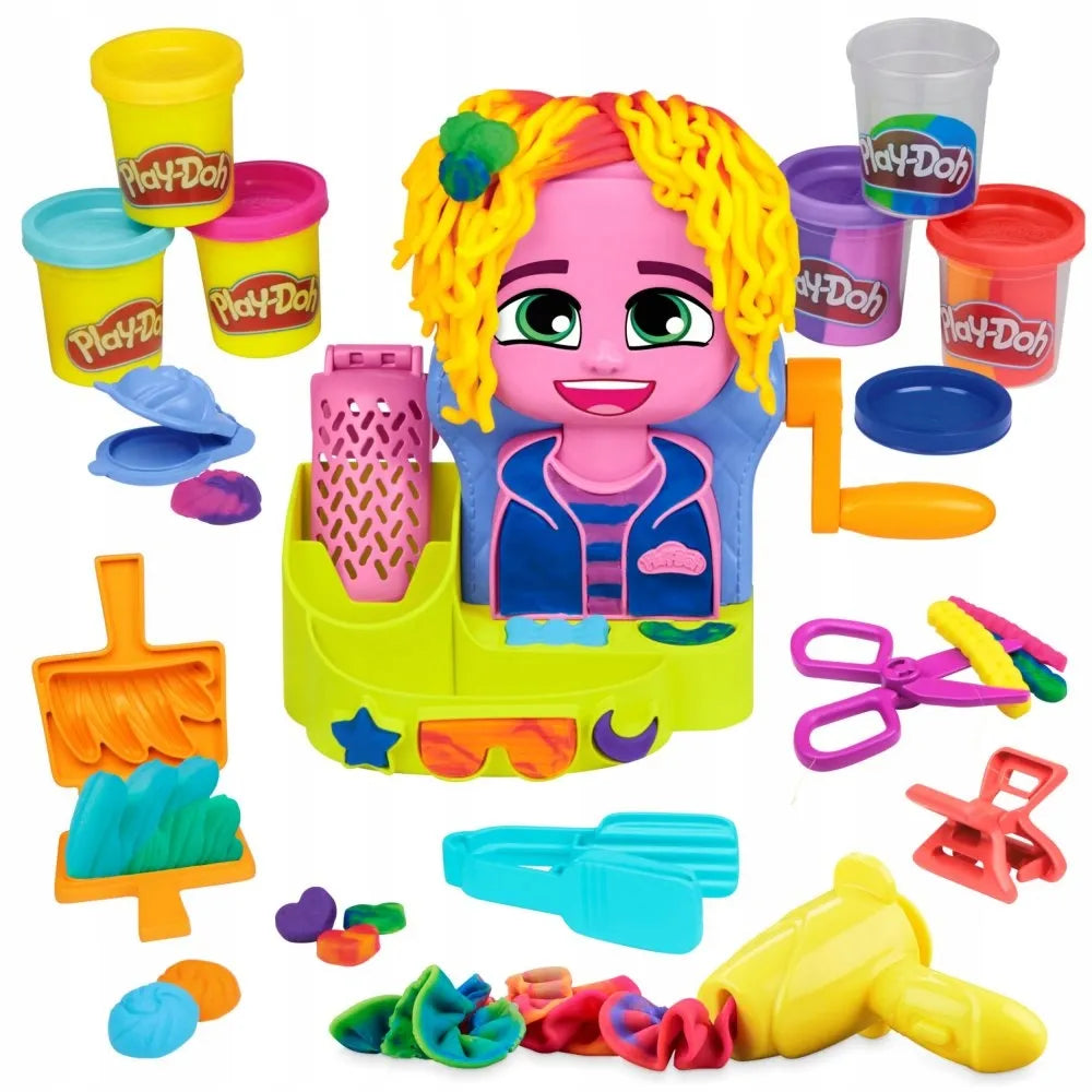 PLAY-DOH modelino plaukų formavimo salonas - rinkinys su priedais F8807