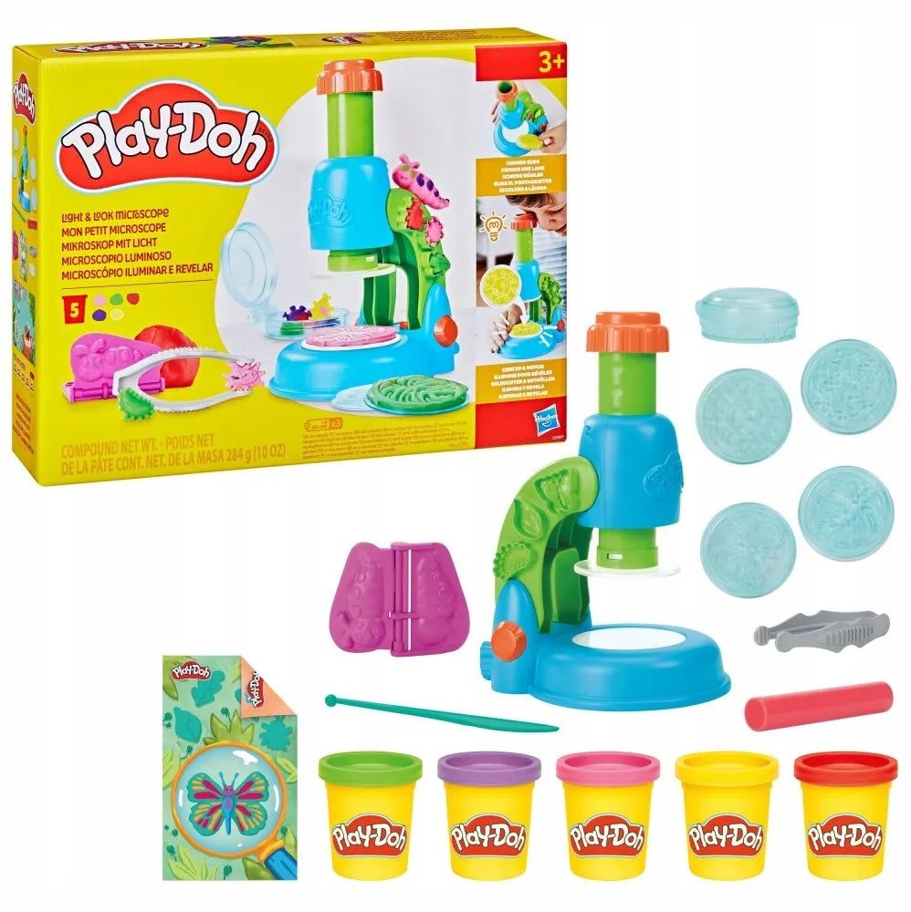 PLAY-DOH modelino rinkinys Mikroskopas su lempute ir priedais G0494
