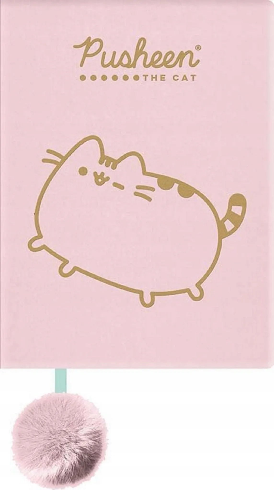 Pliušinis dienoraštis užrašinė katė Pusheen rožinė su kailiuku ir bumbulu St. Majewski