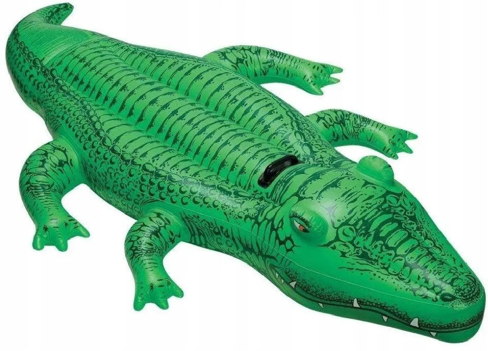 Pripučiamas krokodilo formos plaustas vaikams baseinui ar paplūdimiui 168x86 cm