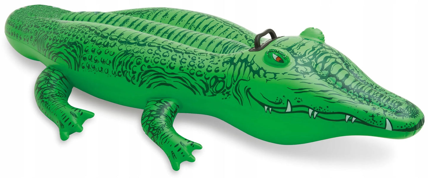Pripučiamas krokodilo formos plaustas vaikams baseinui ar paplūdimiui 168x86 cm