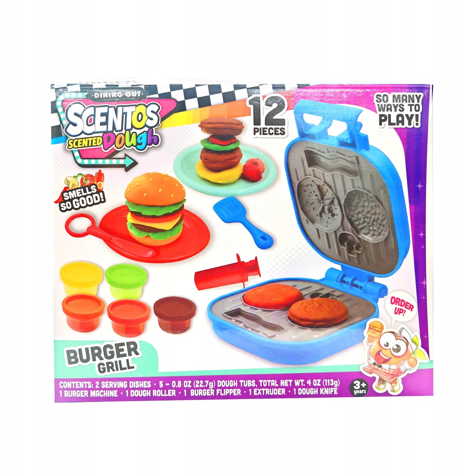 Scentos burgerių grilio plastilino rinkinys