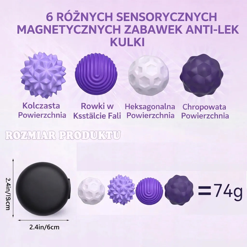 Sensoriniai magnetiniai antistresiniai kamuoliukai