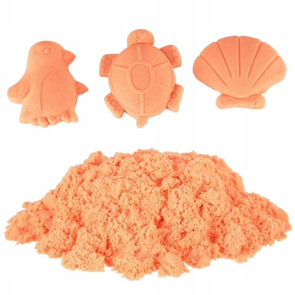 Sensorinis smėlis vaikams 1kg maišelyje, oranžinis
