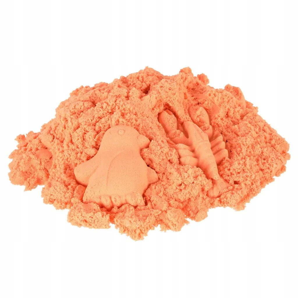 Sensorinis smėlis vaikams 1kg maišelyje, oranžinis