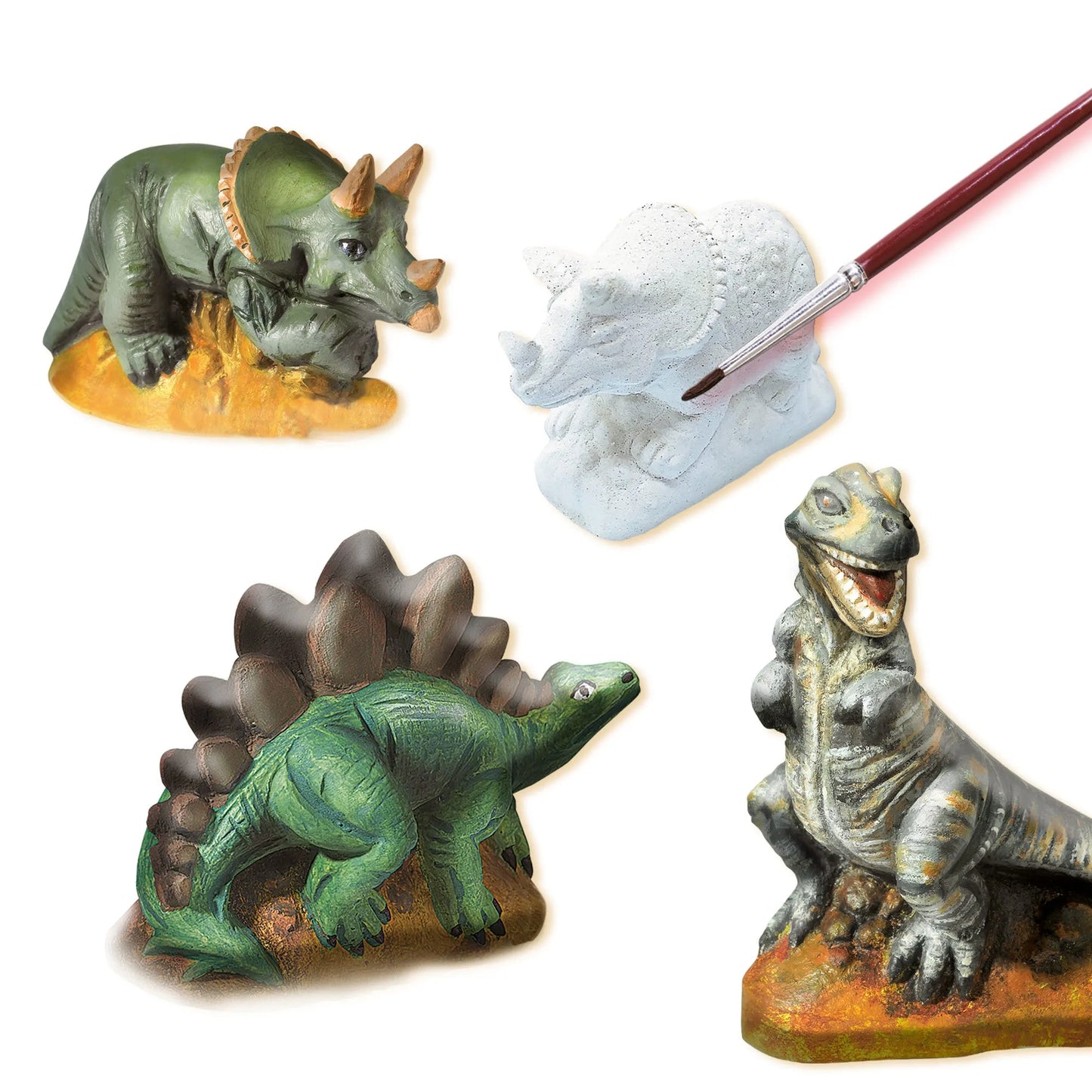 SES gipsinės figūrėlės liejimui su dažais, dinozaurai
