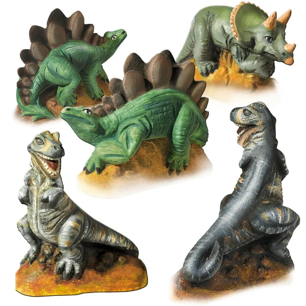 SES gipsinės figūrėlės liejimui su dažais, dinozaurai