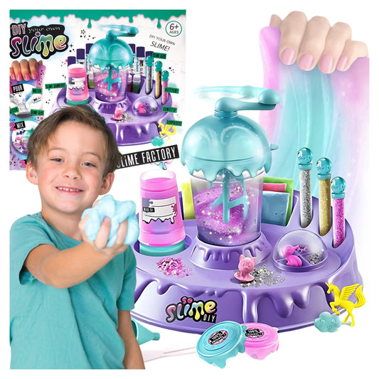 So Slime DIY fabrikos didelis rinkinys: maišytuvas ir klijai gleivėms gaminti vaikams