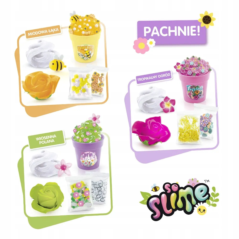 So Slime gėlių kūriniai – 3 vazonėliai