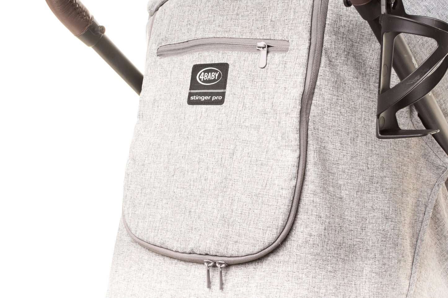 Sportinis vežimėlis 4Baby Stinger PRO Light Grey, geliniai ratai, aliuminis rėmas, iki 22 kg