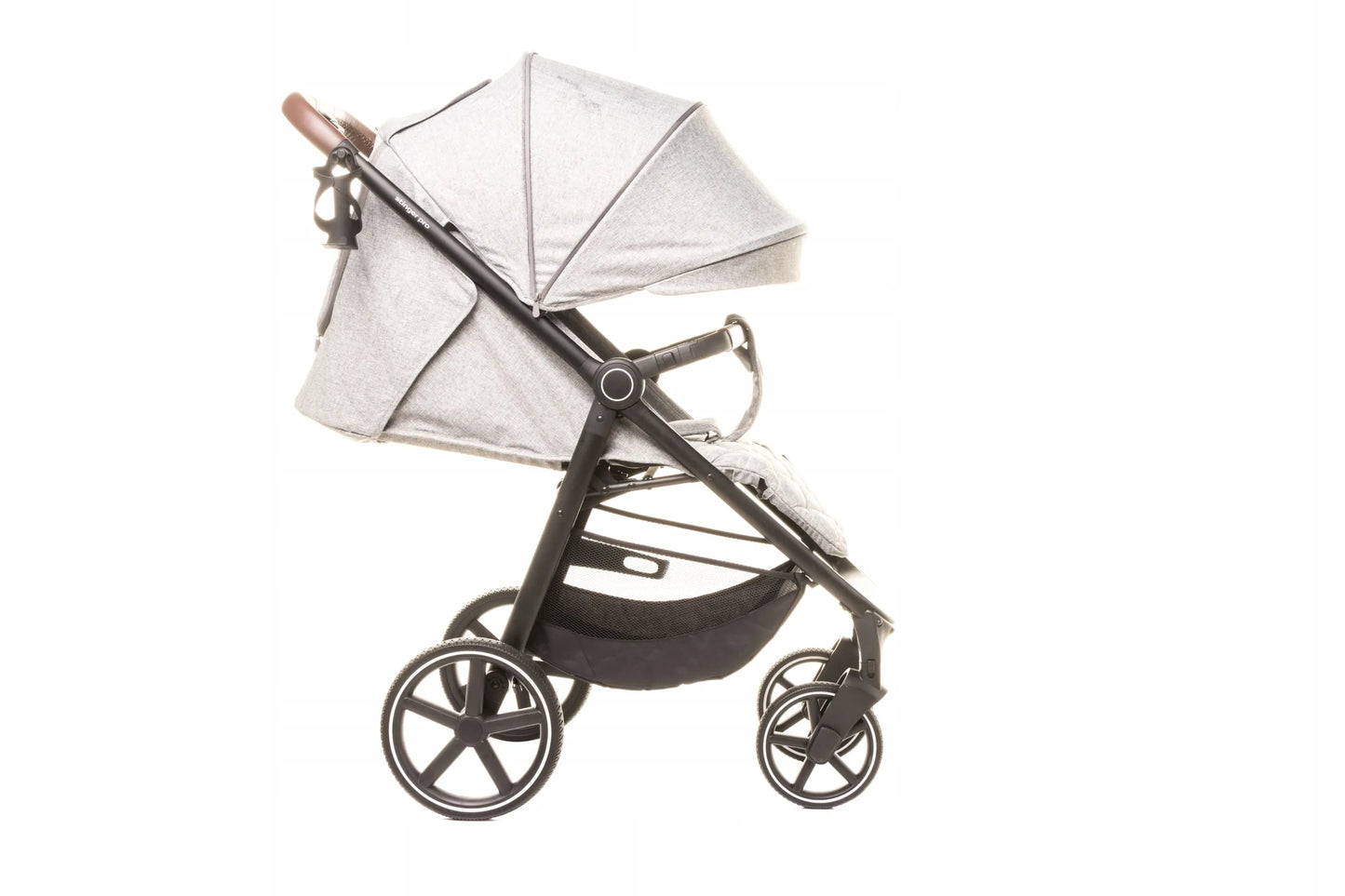 Sportinis vežimėlis 4Baby Stinger PRO Light Grey, geliniai ratai, aliuminis rėmas, iki 22 kg