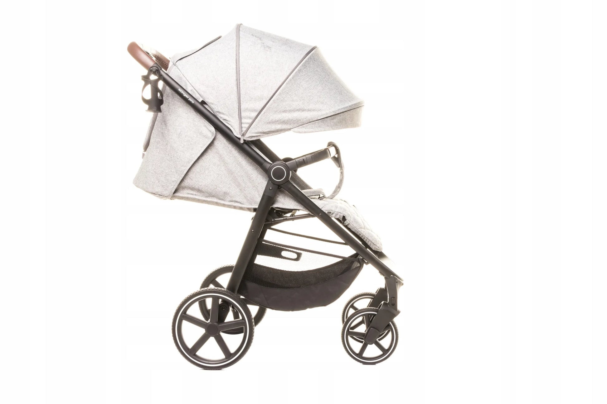 Sportinis vežimėlis 4Baby Stinger PRO Light Grey, geliniai ratai, aliuminis rėmas, iki 22 kg