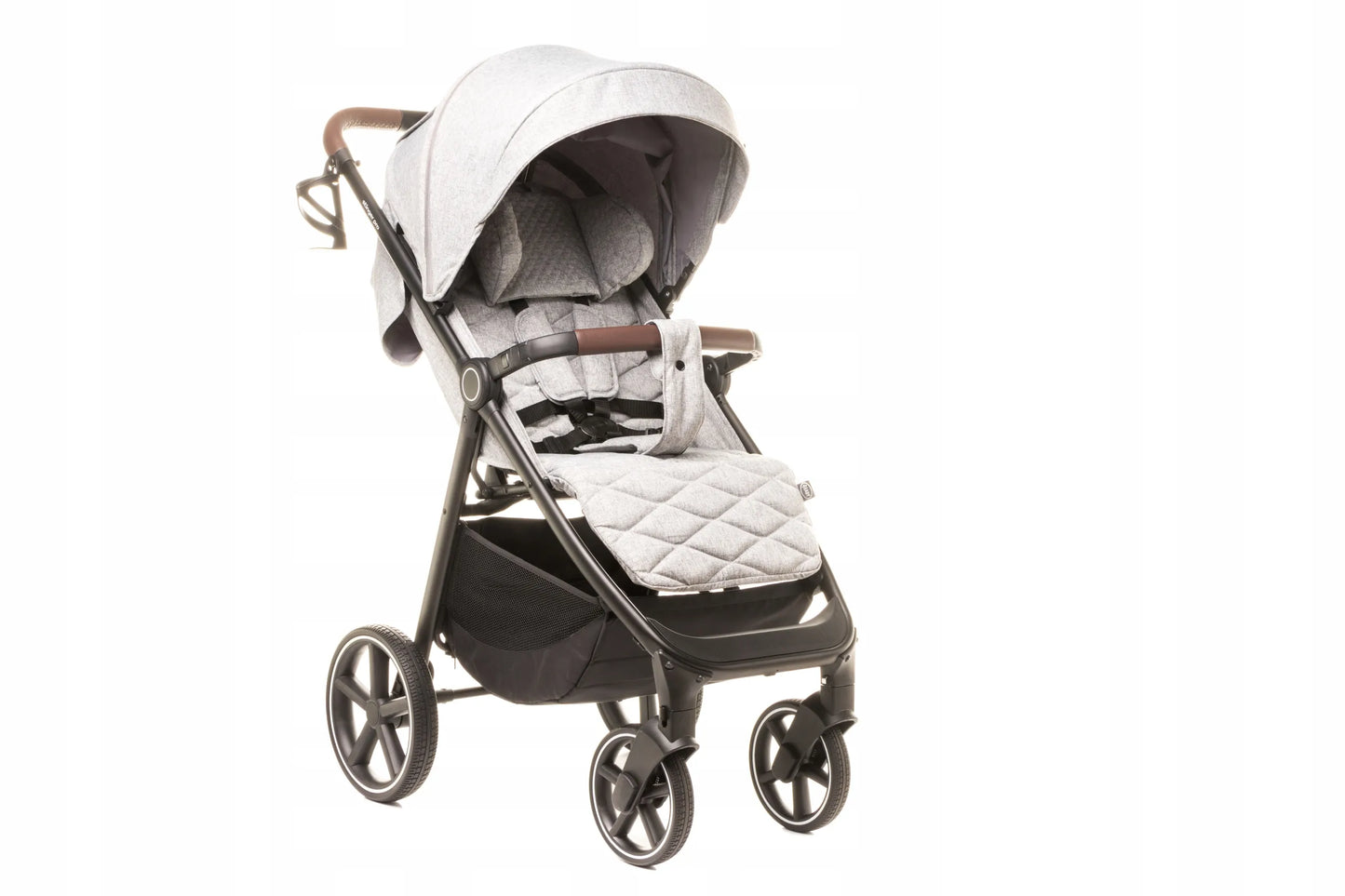 Sportinis vežimėlis 4Baby Stinger PRO Light Grey, geliniai ratai, aliuminis rėmas, iki 22 kg