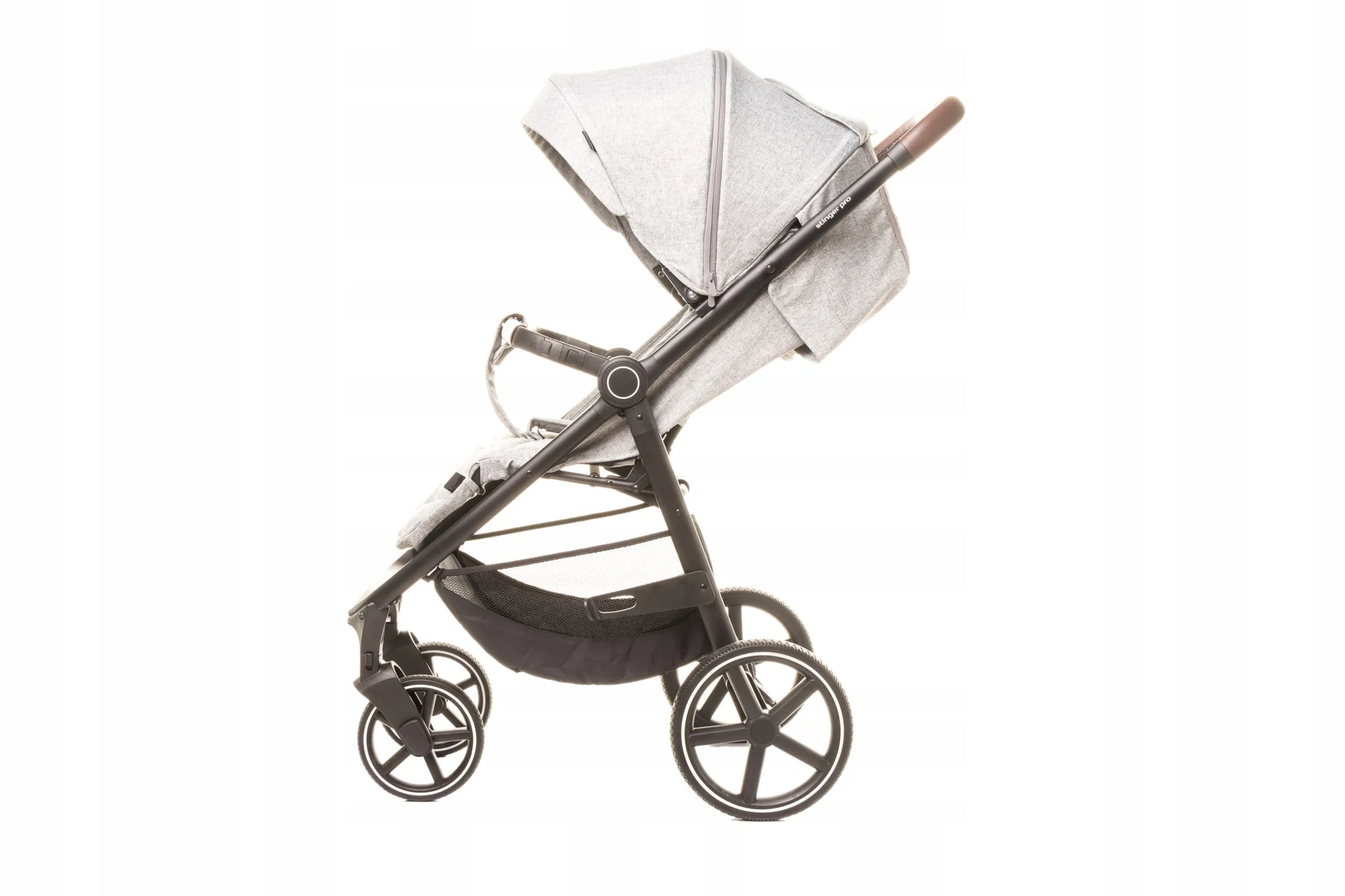 Sportinis vežimėlis 4Baby Stinger PRO Light Grey, geliniai ratai, aliuminis rėmas, iki 22 kg