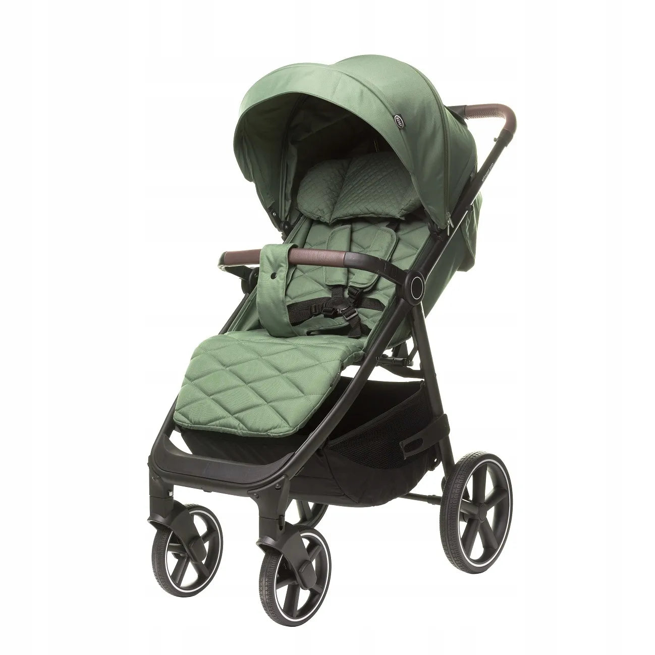 Sportinis vežimėlis 4BABY Stinger PRO Olive, geliniai ratai, sulankstomas