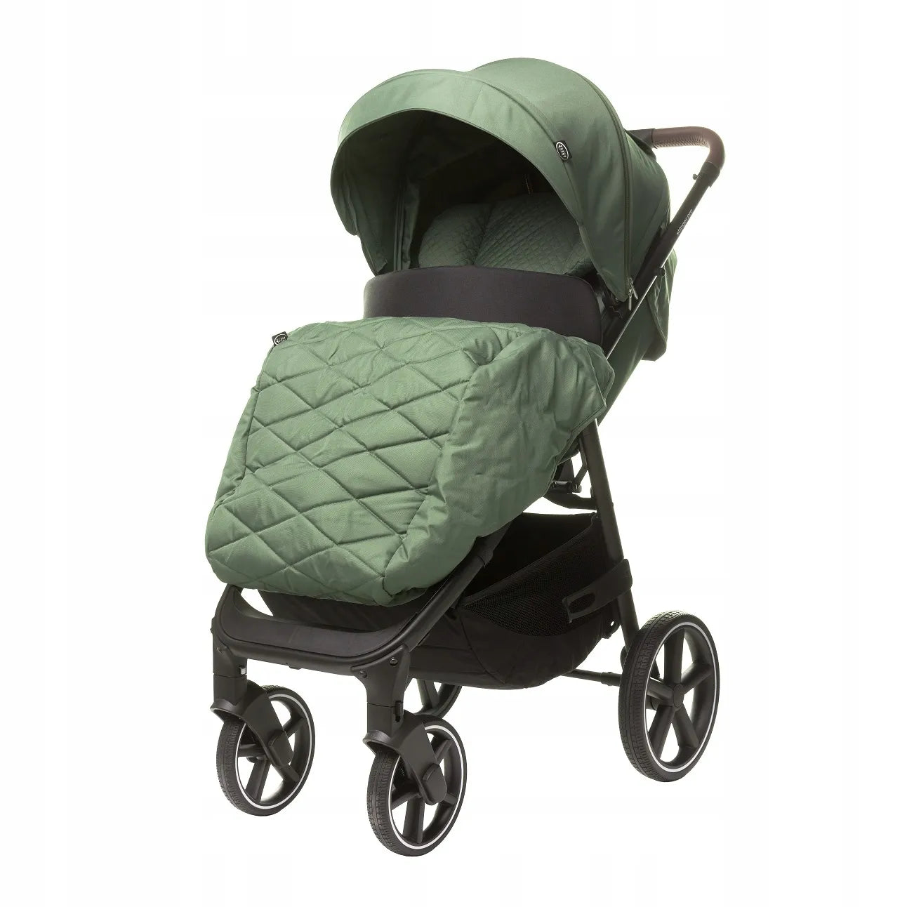 Sportinis vežimėlis 4BABY Stinger PRO Olive, geliniai ratai, sulankstomas