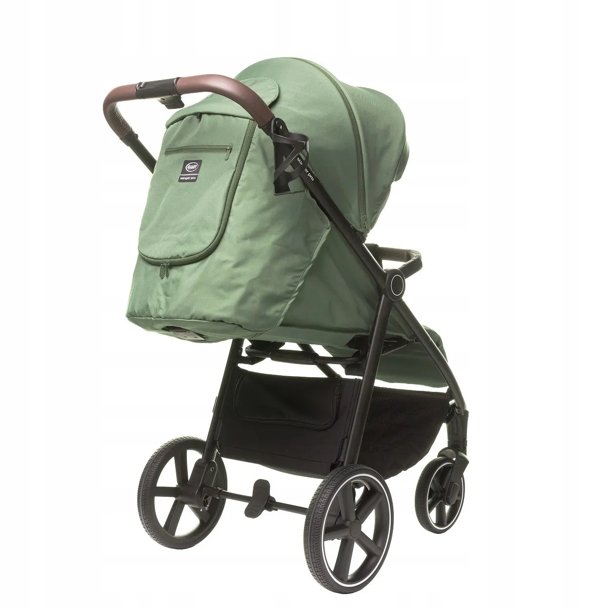 Sportinis vežimėlis 4BABY Stinger PRO Olive, geliniai ratai, sulankstomas