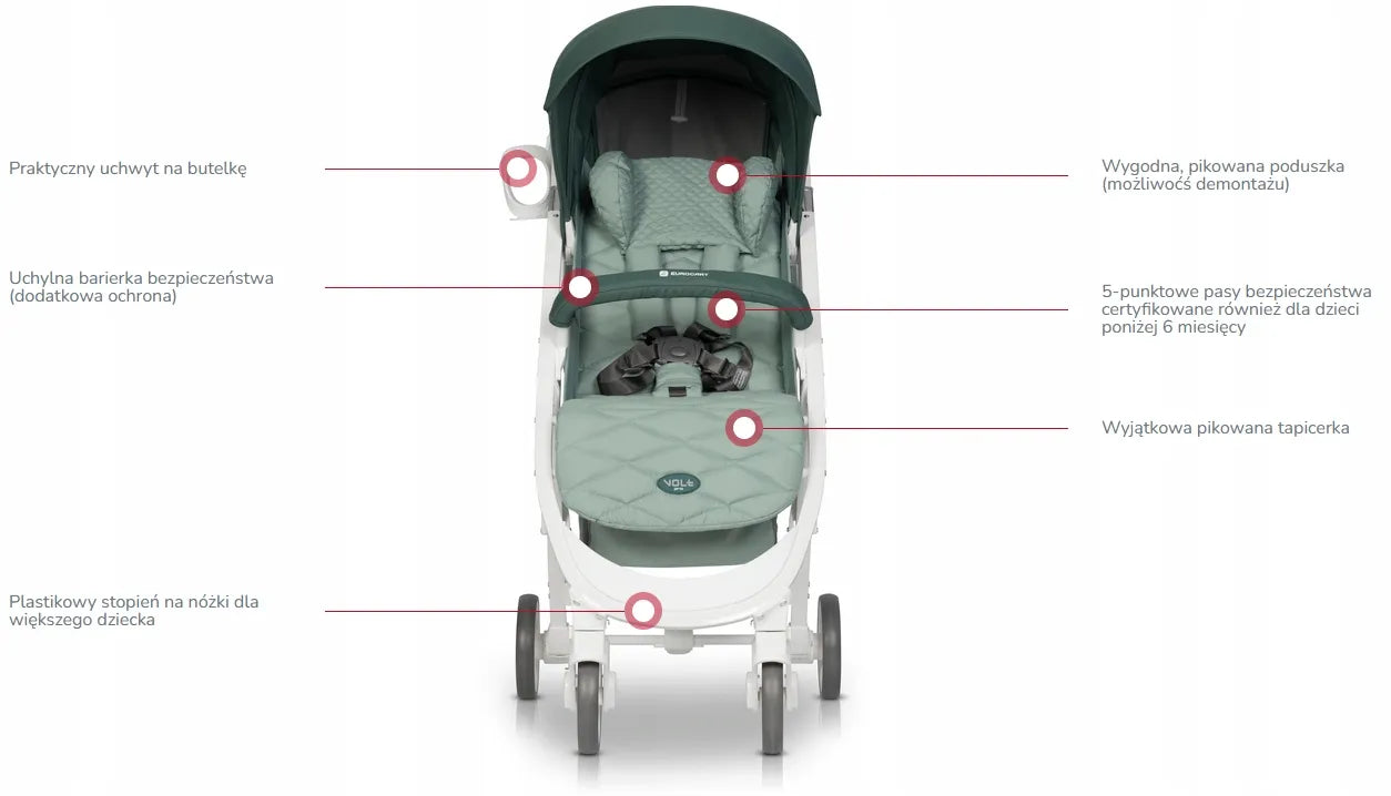 Sportinis vežimėlis Euro Cart Volt Pro | Pearl