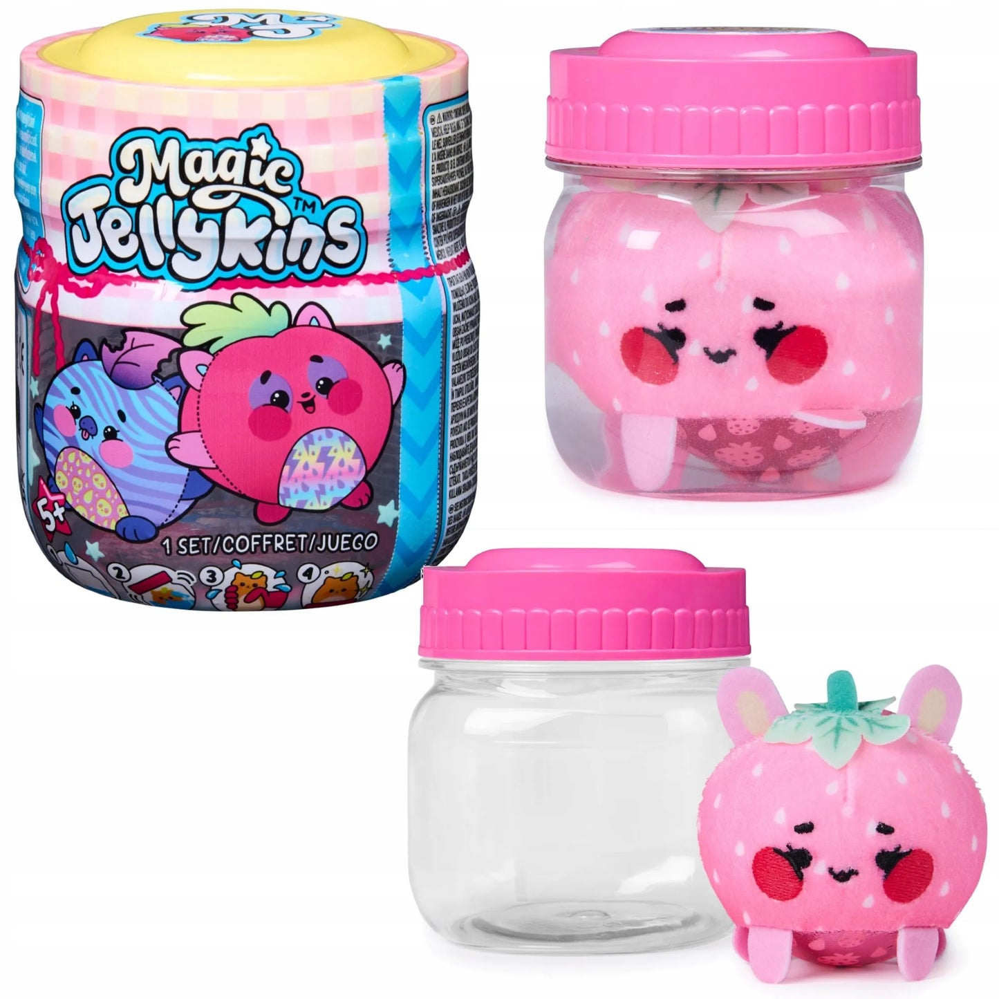 Staigmena pliušinis žaislas stiklainyje pridėkite vandens MAGIC JELLYKINS
