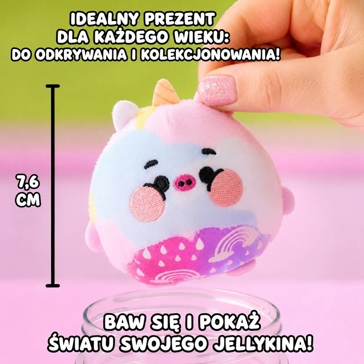 Staigmena pliušinis žaislas stiklainyje pridėkite vandens MAGIC JELLYKINS