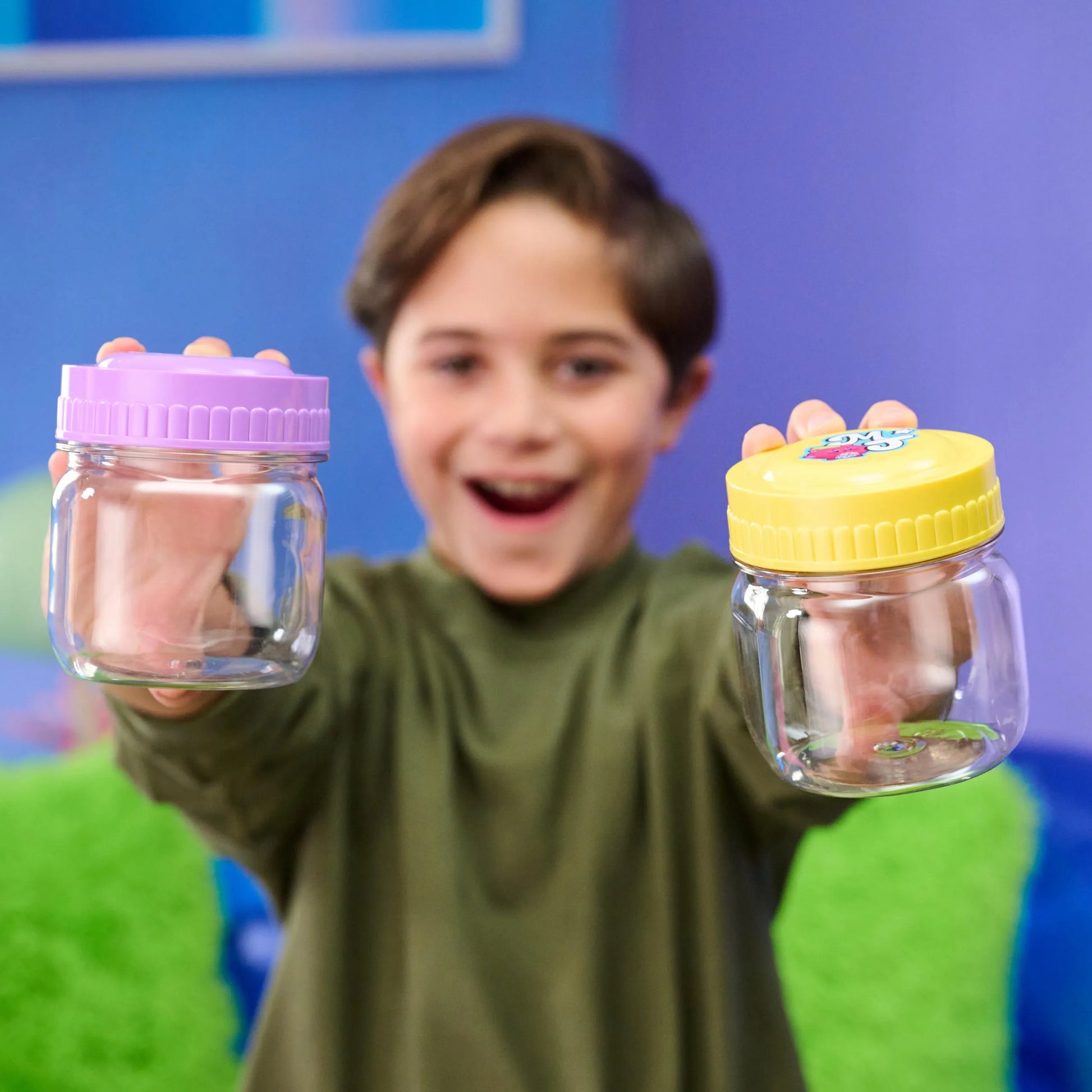 Staigmena pliušinis žaislas stiklainyje pridėkite vandens MAGIC JELLYKINS