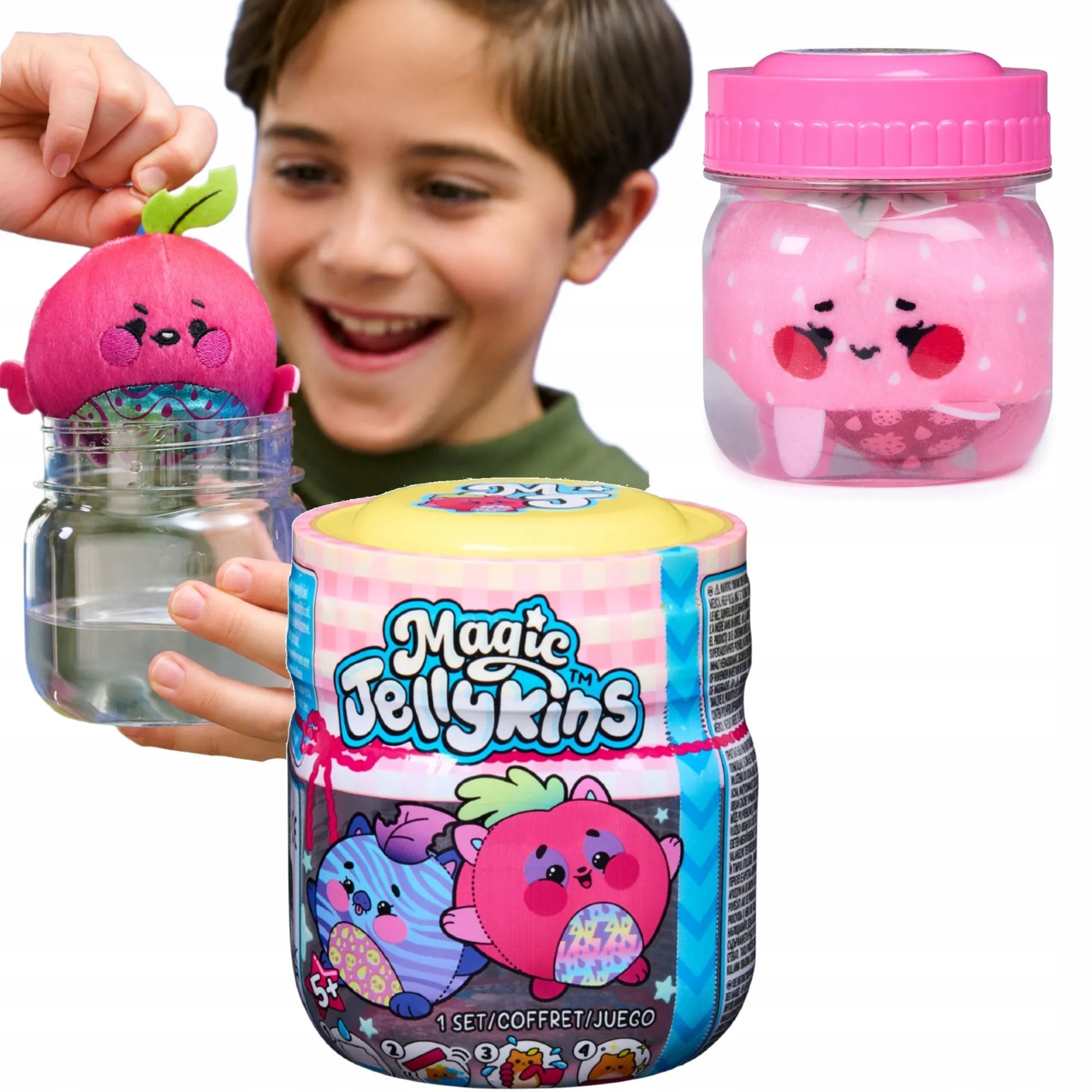Staigmena pliušinis žaislas stiklainyje pridėkite vandens MAGIC JELLYKINS