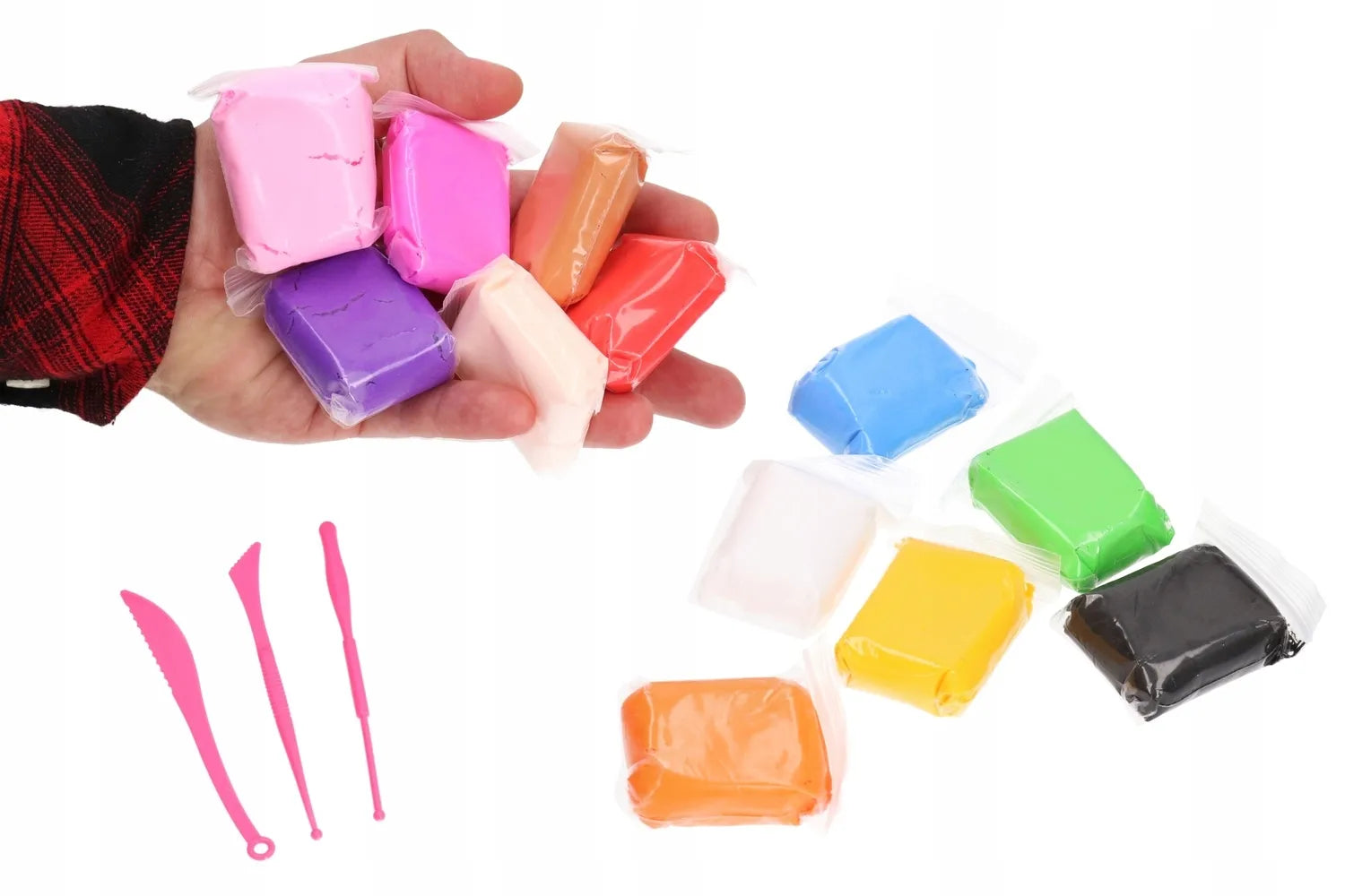 Stebuklinga modeliavimo masė - išmanusis plastilinas, polimerinis molis, 24 vnt.