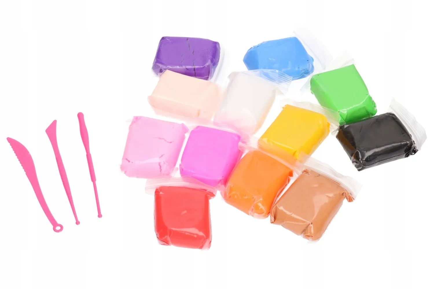 Stebuklinga modeliavimo masė - išmanusis plastilinas, polimerinis molis, 24 vnt.
