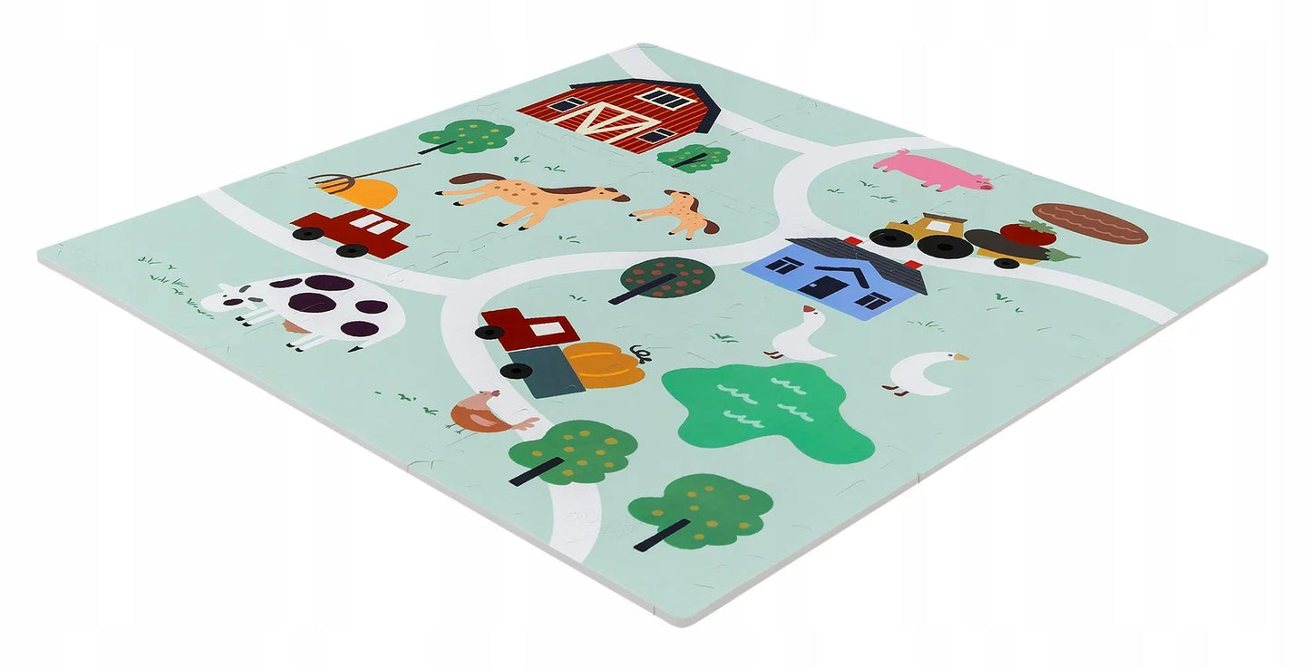STORŪS PUTŲ PLOKŠTELIŲ DĖLIONĖS, GRINDŲ KILIMĖLIS 90x90, ŪKIS, KELIAI, KAIMAS