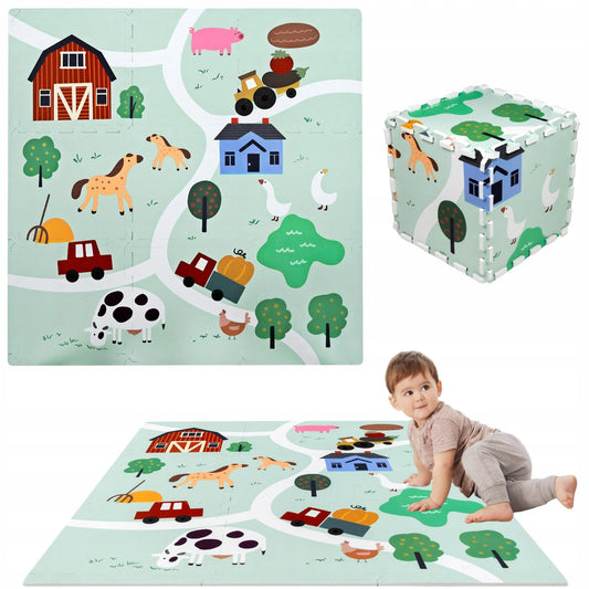 STORŪS PUTŲ PLOKŠTELIŲ DĖLIONĖS, GRINDŲ KILIMĖLIS 90x90, ŪKIS, KELIAI, KAIMAS