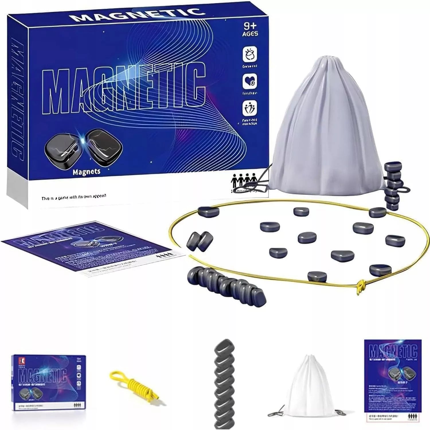 Strateginis magnetinis stalo žaidimas Akmenys