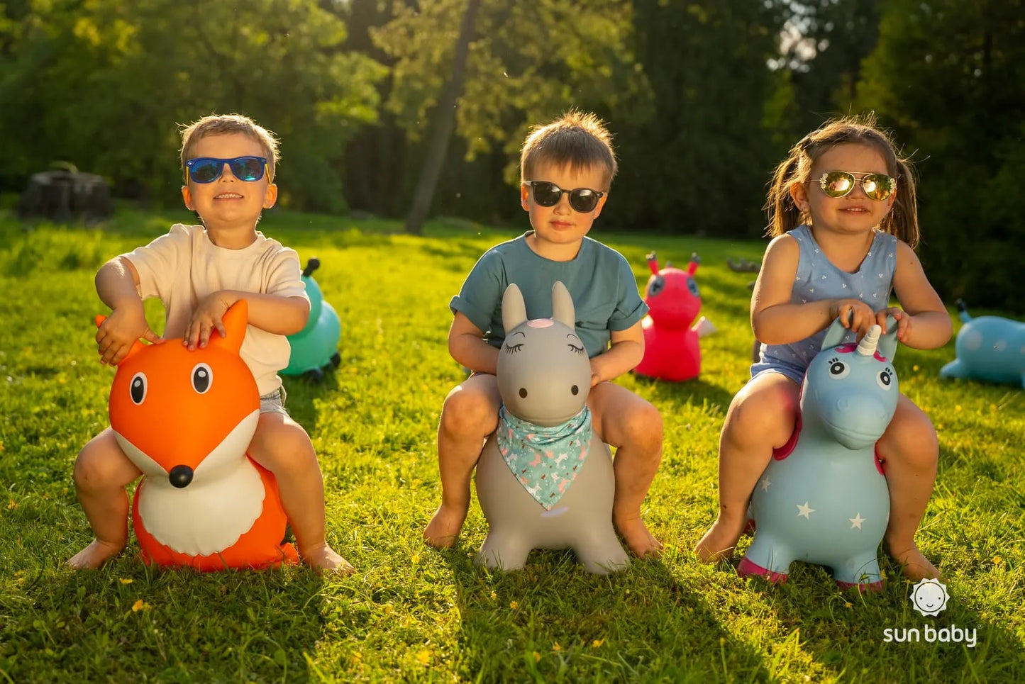 Sun Baby guminis šokliukas vaikams su pompos komplektu, šuniukas