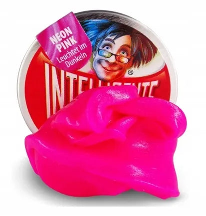 Švytintis tamsoje neoninis rožinis intelektualus plastilinas