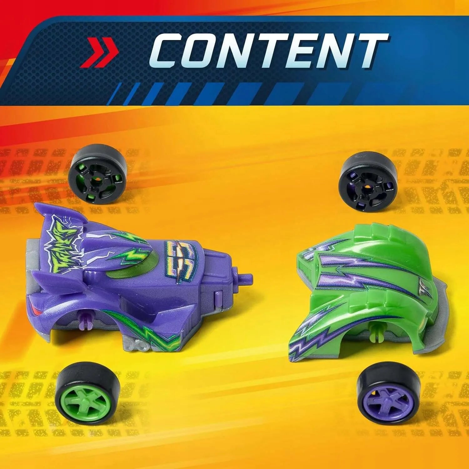 T-Racers MIX’N RACE 6 lenktyninių automobilių rinkinys