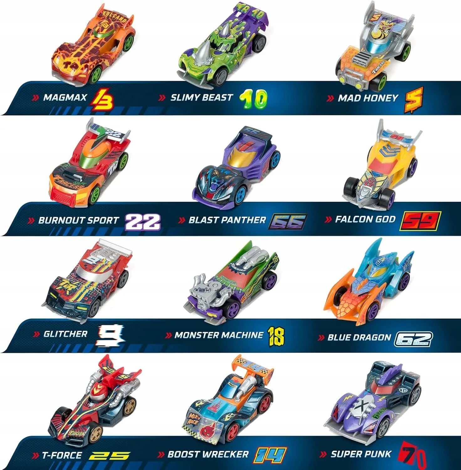 T-Racers MIX’N RACE 6 lenktyninių automobilių rinkinys